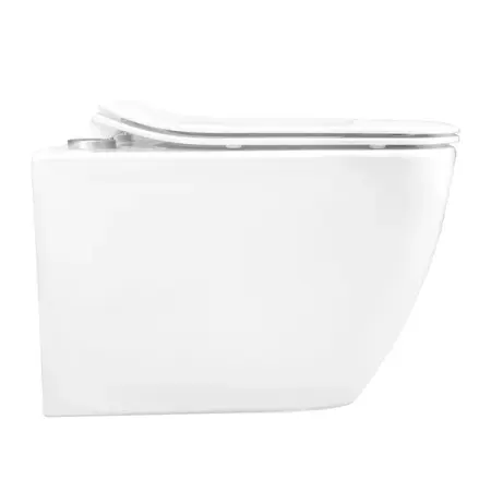 Set vas WC suspendat Rea Martin rimless cu capac softclose alb [5]
