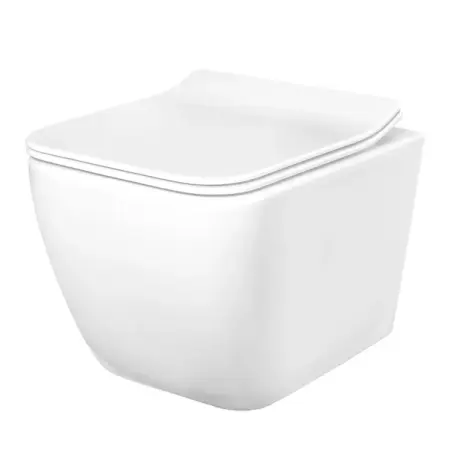 Obiecte Sanitare - Set vas WC suspendat Rea Martin rimless cu capac softclose alb
