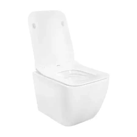 Set vas WC suspendat Rea Martin rimless cu capac softclose alb [2]