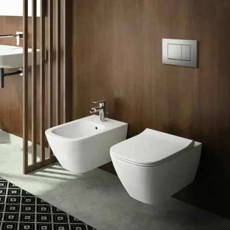 Set vas wc suspendat si capac slim soft close Geberit Smyle Square [1]