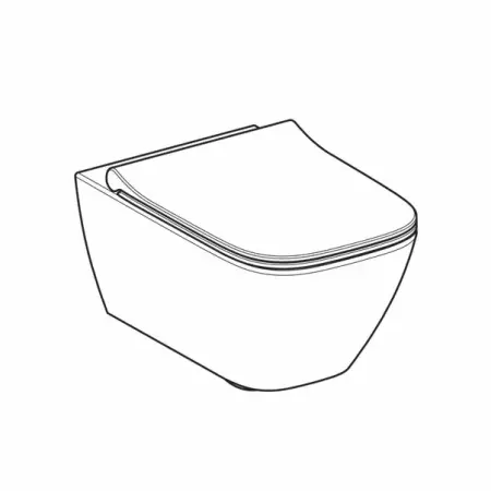 Set vas wc suspendat si capac slim softclose Geberit Smyle Square Rimfree [2]