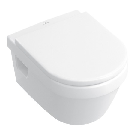 Vase wc - Set vas WC suspendat Villeroy &amp; Boch, Architectura, COMPACT, Direct Flush, cu capac Soft Close, Quick release, alb