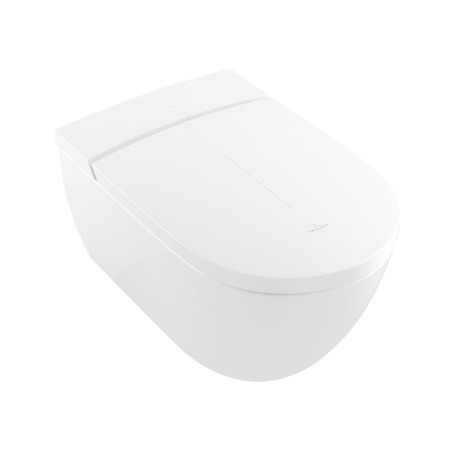 Vase wc - Set vas WC suspendat, Villeroy &amp; Boch, ViClean-I100, DirectFlush, vas cu functie de bideu, alb