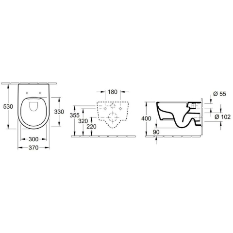 Set vas WC suspendat Villeroy & Boch Avento DirectFlush CeramicPlus cu capac închidere lentă, alb Alpin [9]