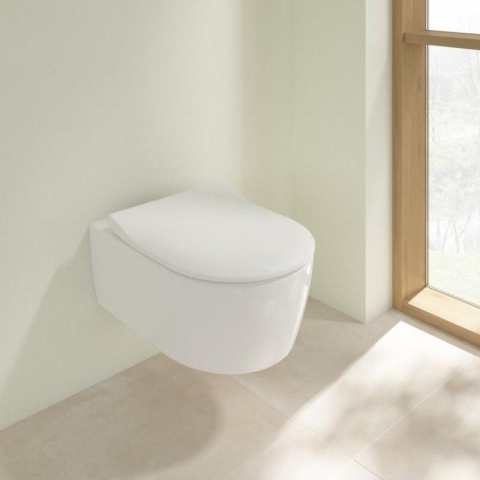 Set vas WC suspendat Villeroy & Boch Avento DirectFlush CeramicPlus cu capac închidere lentă, alb Alpin [1]