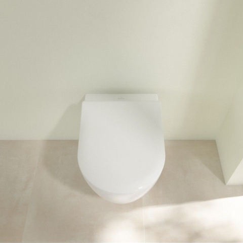 Set vas WC suspendat Villeroy & Boch Avento DirectFlush CeramicPlus cu capac închidere lentă, alb Alpin [3]