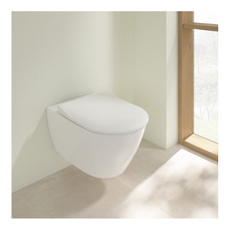 Set vas WC suspendat, Villeroy & Boch, Subway 2.0, cu capac SoftClose si QuickRelease, CeramicPlus, alb alpin [2]