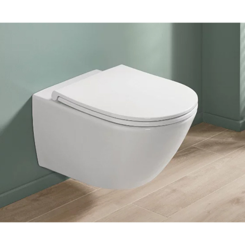 Set vas WC suspendat, Villeroy & Boch, Universo, cu capac soft close și quick release, alb [2]