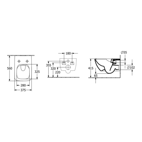 Set vas WC suspendat, Villeroy & Boch, Venticello/Collaro, cu capac soft close și quick release, alb [7]