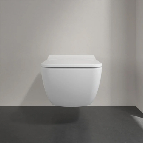 Set vas WC suspendat, Villeroy & Boch, Venticello/Collaro, cu capac soft close și quick release, alb [2]