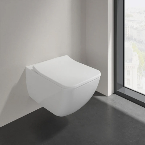 Set vas WC suspendat, Villeroy & Boch, Venticello/Collaro, cu capac soft close și quick release, alb [1]