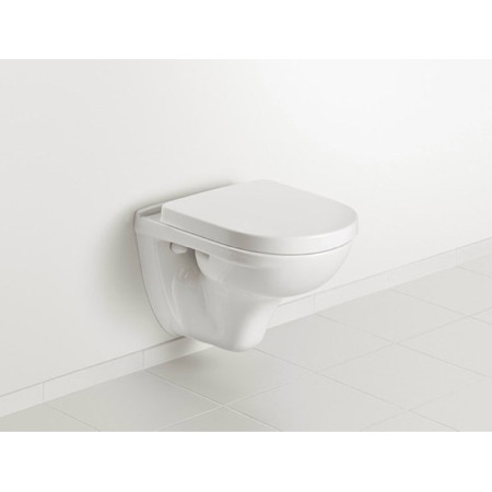 Set vas WC Villeroy & Boch, O.Novo, suspendat, cu capac soft close si quick release, alb [3]