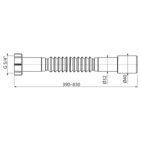 Set ventil si sifon flexibil pentru lavoar, Alcadrain [4]