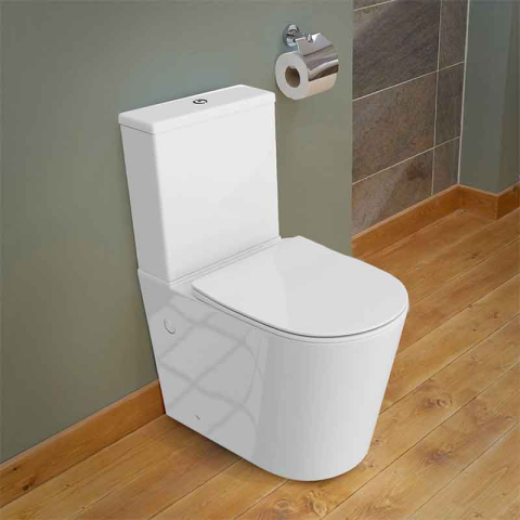  Set WC monobloc, Spectrum, Alfa 2.0, Tornado Flush, cu capac și rezervor, alb [1]