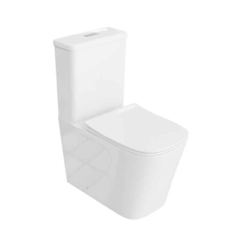 Obiecte Sanitare - Set WC monobloc, Spectrum, Terra, Rimless Protect, cu capac și rezervor, alb
