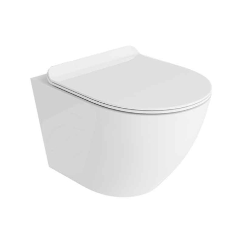Vase wc - Set WC stativ, Spectrum, Trendi, Rimless Protect, cu capac soft close, alb