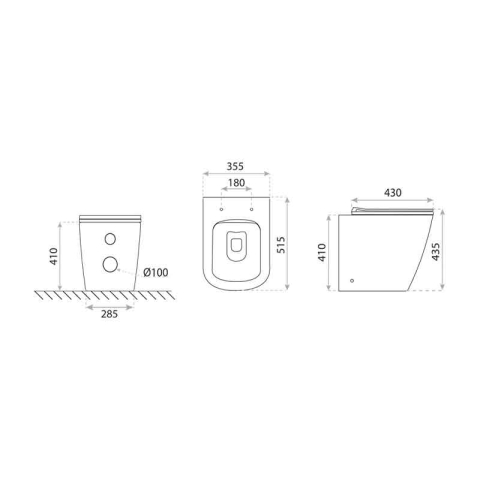 Set WC stativ, Spectrum, Tyber Rimless Protect, 35 x 51 cm, alb [4]