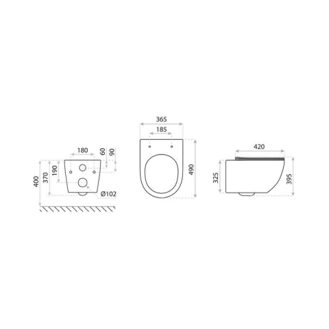 Set WC suspendat, Spectrum, Sierra 3.0, Tornado Flush, cu capac soft close, quick release, alb mat [1]