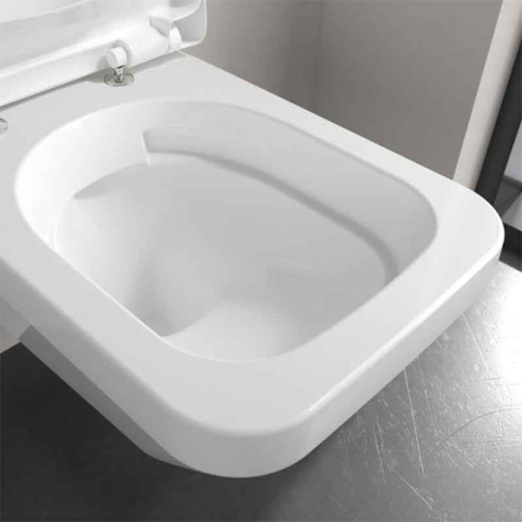 Set WC suspendat Villeroy&Boch, Architectura, TwistFlush, cu capac soft close, quick release, alb [8]