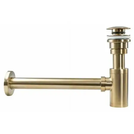 Sifon auriu mat/periat lavoar cu ventil Click-Clack universal Rea Bez [1]