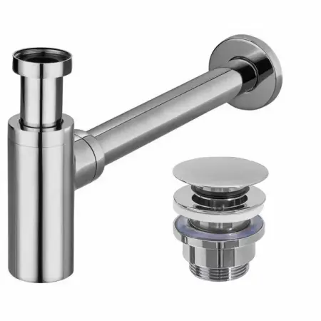 Accesorii baie - Sifon cu ventil Click-Clack universal Rea crom lucios