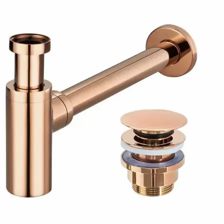 Accesorii baie - Sifon cu ventil Click-Clack universal Rea rose gold