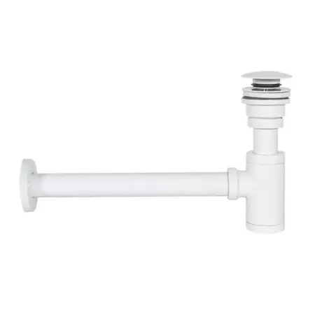 Sifon estetic pentru lavoar cu ventil Click-Clack universal Rea alb mat [2]