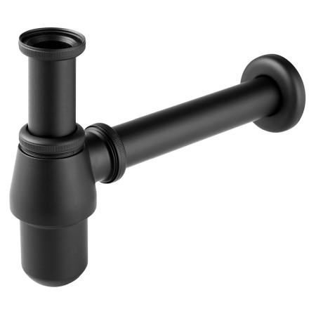 Accesorii baie - Sifon lavoar, Ferro, cu pahar, negru mat