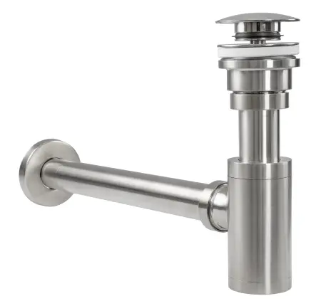 Sifon lavoar universal + Ventil tip Click-Clack Inox periat, Rea [2]