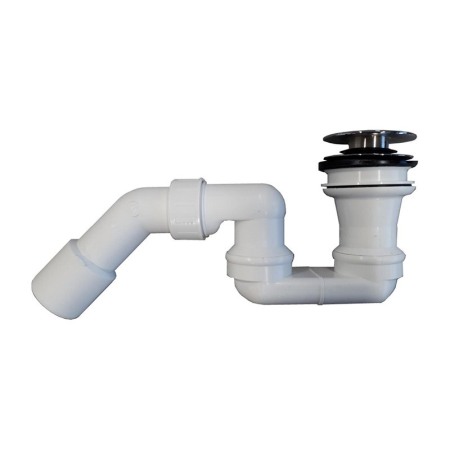 Sifoane si ventile cada - Sifon pentru cadă, Villeroy & Boch, Push-to-Open, fără preaplin, crom