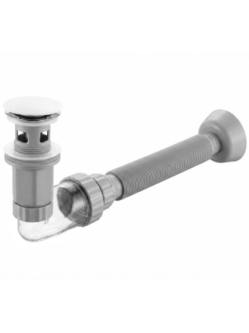 Sifoane, ventile si racorduri - Sifon pentru lavoar REA Flow alb