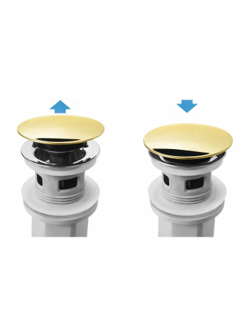 Sifon pentru lavoar REA Flow auriu [4]