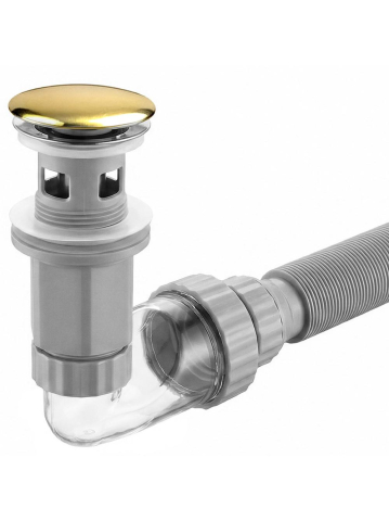 Sifon pentru lavoar REA Flow auriu [9]