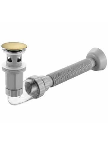 Sifoane, ventile si racorduri - Sifon pentru lavoar REA Flow auriu periat 