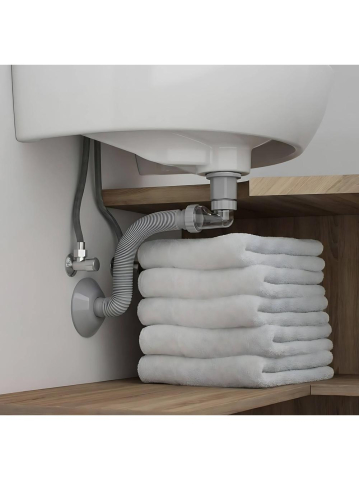 Sifon pentru lavoar REA Flow auriu periat  [2]