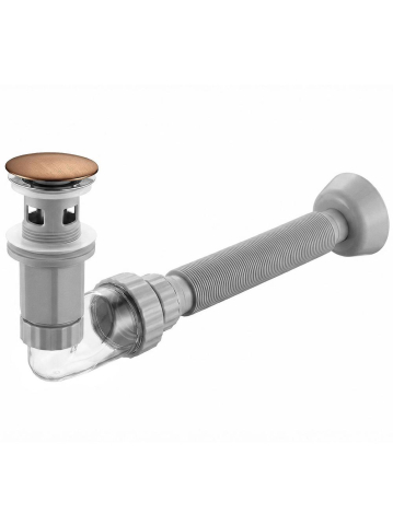 Sifoane, ventile si racorduri - Sifon pentru lavoar REA Flow cupru periat