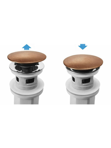 Sifon pentru lavoar REA Flow cupru periat [4]