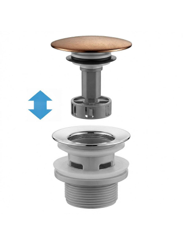 Sifon pentru lavoar REA Flow cupru periat [3]