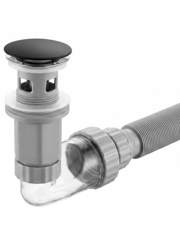 Sifon pentru lavoar REA Flow negru [9]