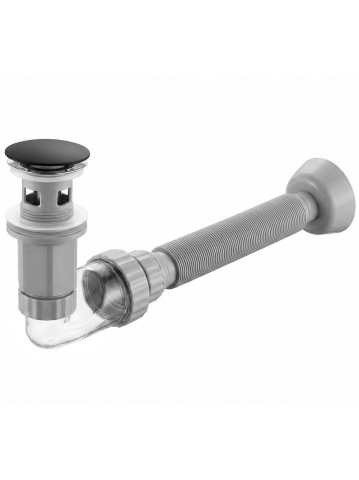 Sifoane, ventile si racorduri - Sifon pentru lavoar REA Flow negru