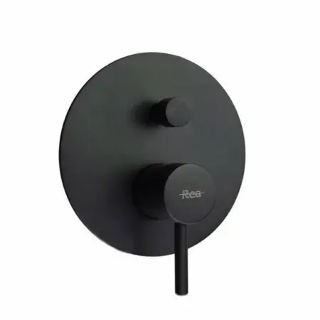Sistem de dus cu pipa cada si baterie monocomanda Rea Lungo negru mat [3]