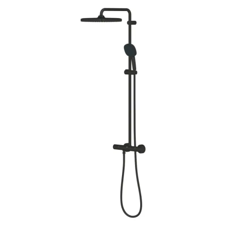 Sistem de dus Grohe 266892431 Tempeste Cube 250, aparent, termostat, 250 mm, 1 functie, negru mat [3]