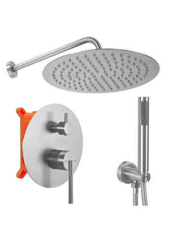 Sisteme de dus - Set Dus Incastrat Rea Argon Nickel Periat BOX Baterie Monocomanda PVD