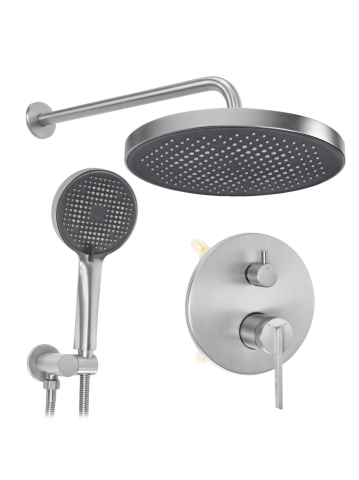 Sisteme de dus - Set dus incastrat Rea Grace nickel periat cu sistem BOX montaj incastrat in perete