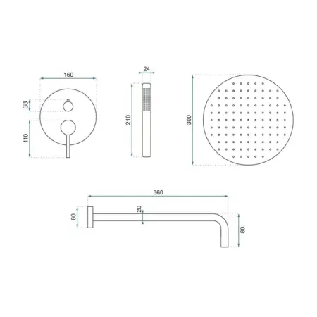 Sistem de dus incastrat Rea Lungo alb mat [2]