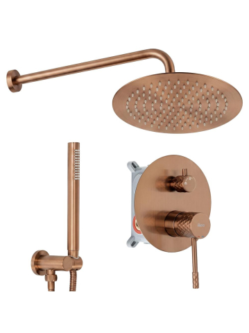 Sisteme de dus incastrate - Set dus incastrat Rea Lungo Diamond auriu periat PVD cu BOX montaj
