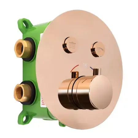 Sistem de dus incastrat Rea Lungo-Miler termostatic Rose Gold [1]