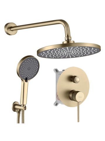 Sistem de dus incastrat Rea Lungo Stripe auriu periat  [0]