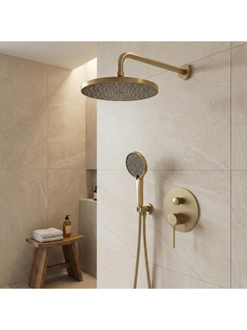 Sistem de dus incastrat Rea Lungo Stripe auriu periat  [1]