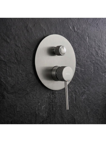 Sistem de dus incastrat Rea Lungo Stripe crom periat [3]